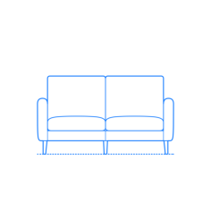Furniture Burrow Nomad Loveseat Engraving Svg Design, Free Vectors File